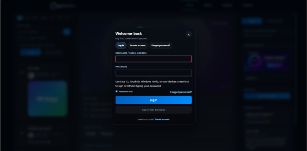 Ogoodoo login screenshot