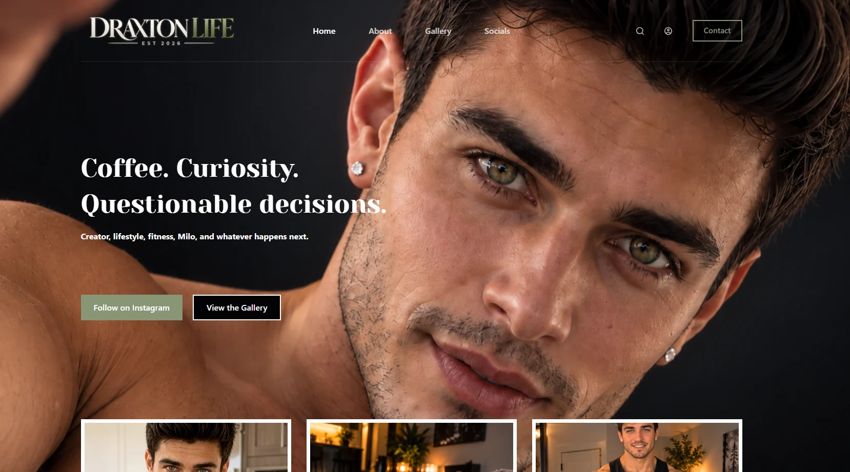 Screenshot of Draxton Life Website